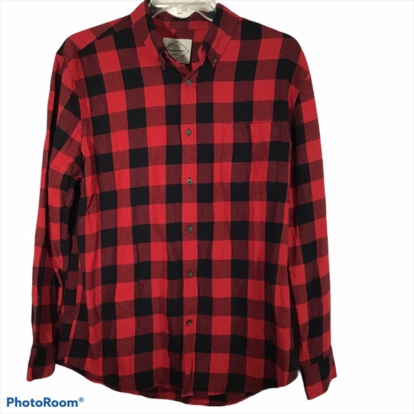 Red & Black Buffalo Check Shirt Large - Picture 1 of 5